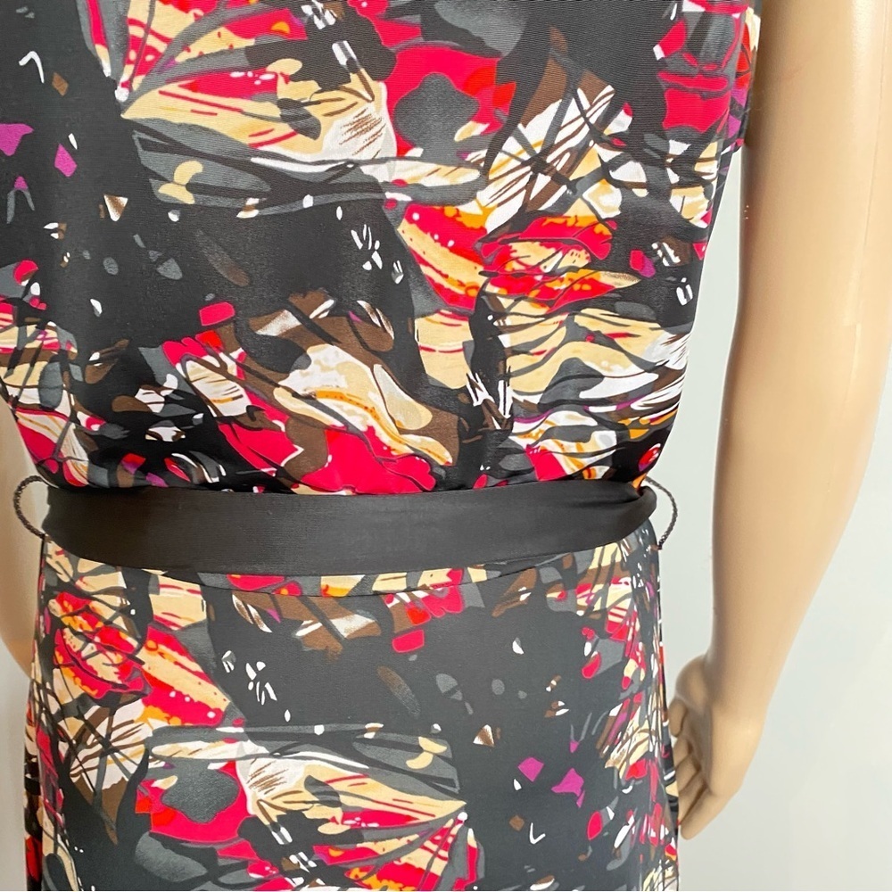 Abstract Print Black Dress - Picture 8 of 13